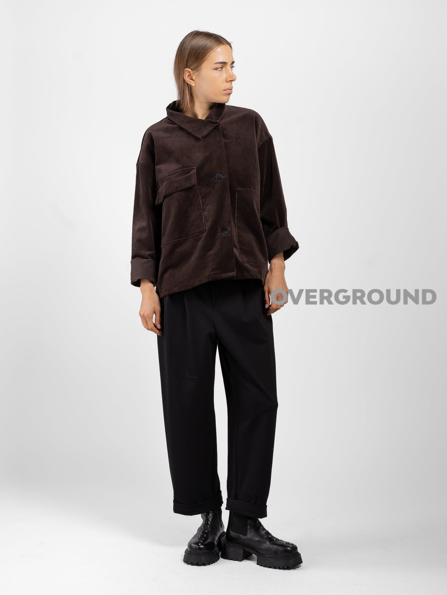 giacca corta in velluto