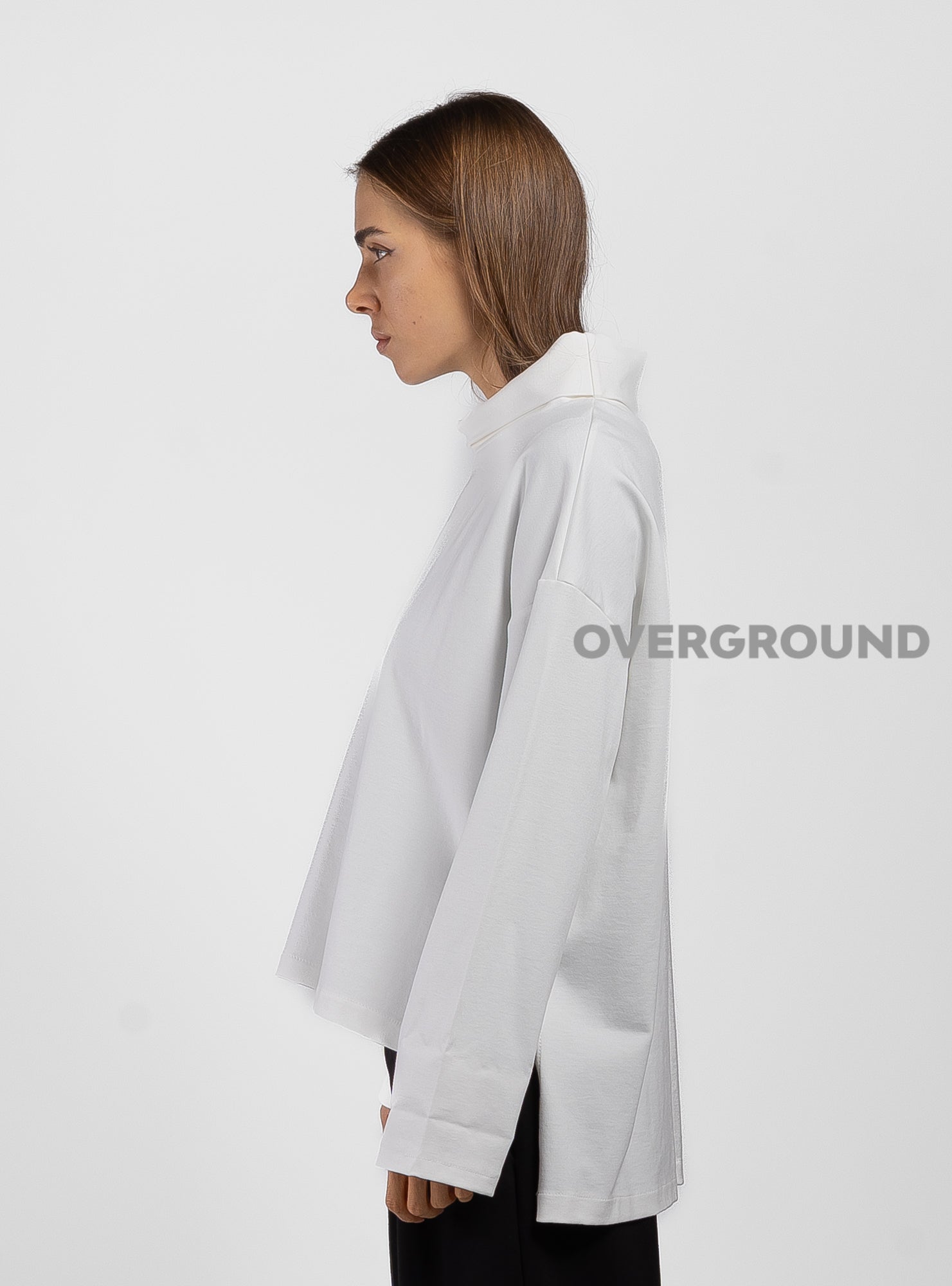 oversized boat neck blouse