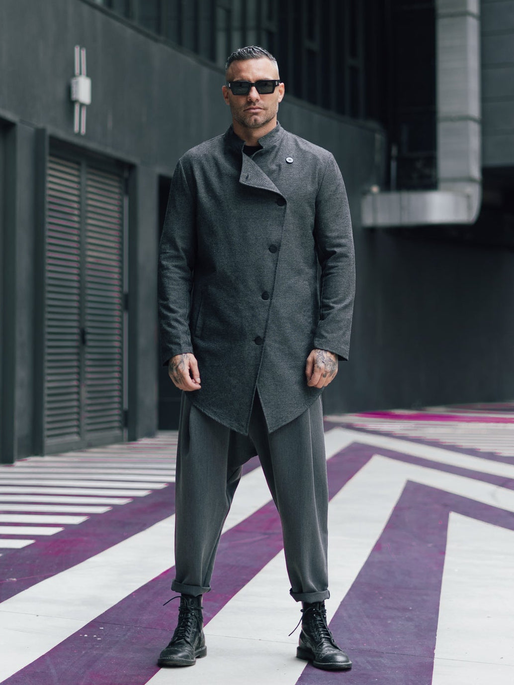 GIACCA CON ABBOTTONATURA TRASVERSALE - OVERGROUND STORE