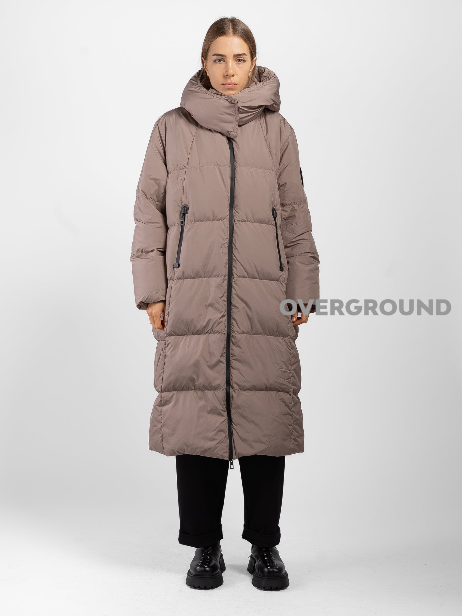 OVERSIZED DOWN JACKET WITH ZIPPERED POCKETS