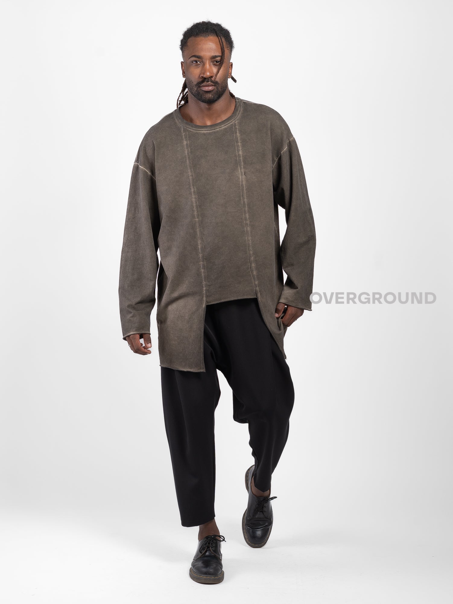 MAGLIA OVER ASIMMETRICA CON CUCITURE - OVERGROUND STORE