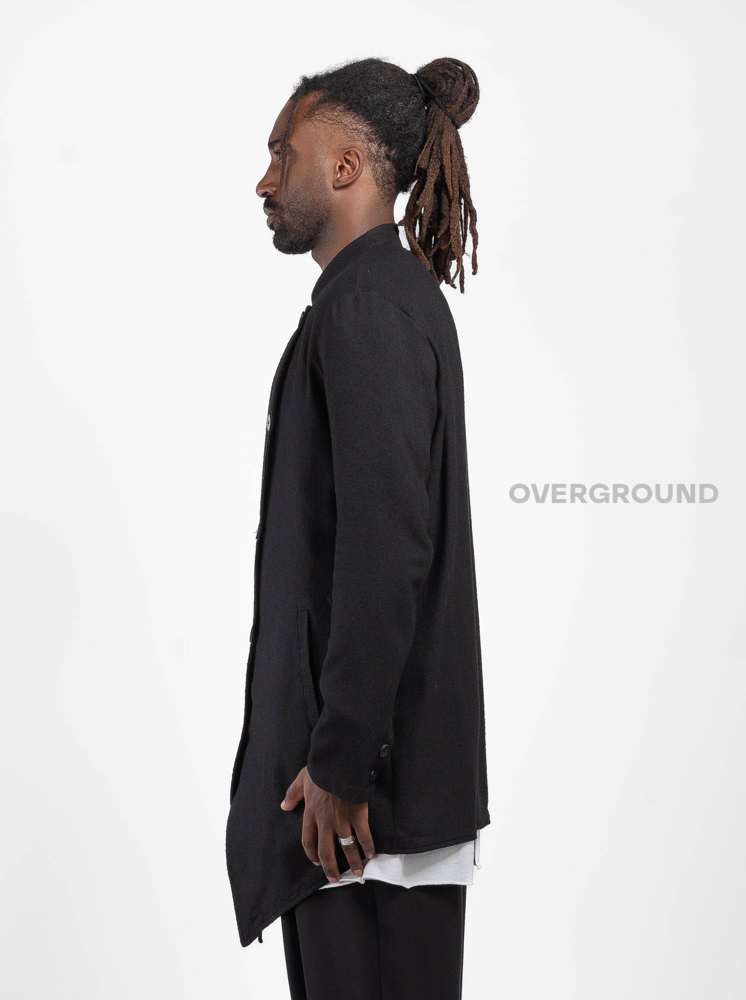 GIACCA CON ABBOTTONATURA TRASVERSALE TESS. LAVORATO - OVERGROUND STORE