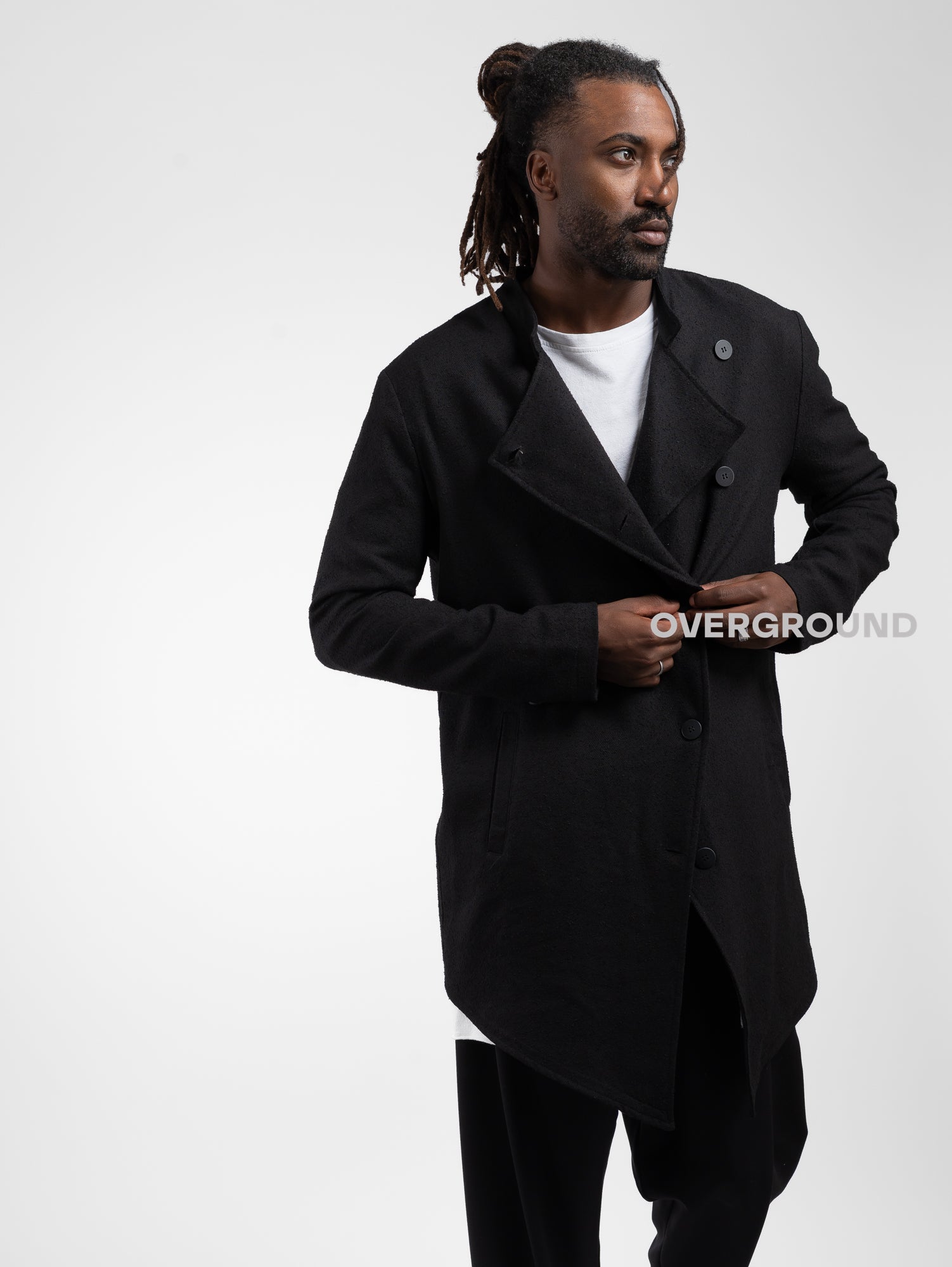 GIACCA CON ABBOTTONATURA TRASVERSALE TESS. LAVORATO - OVERGROUND STORE