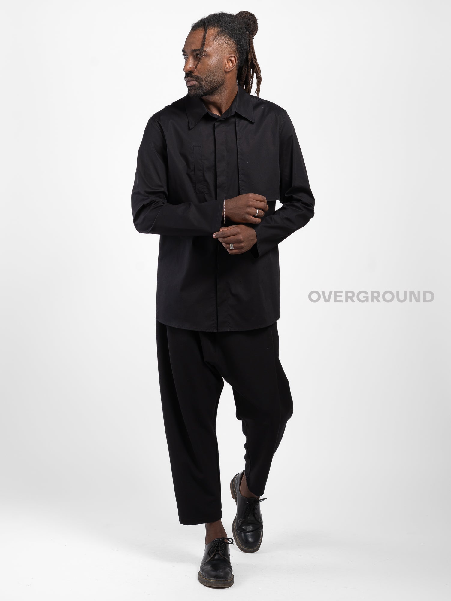 CAMICIA OVER CON BOTTONI COPERTI - OVERGROUND STORE