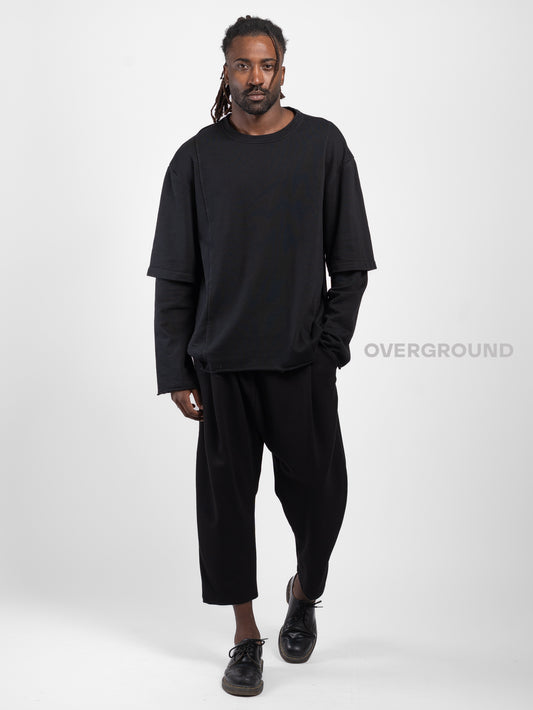 PANTALONE CAVALLO BASSO CON PIEGHE DAVANTI Z