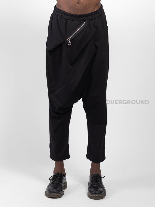 PANTALONE CAVALLO BASSO CON CERNIERA E GANCIO Z