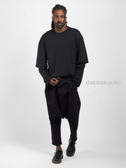 PANTALONE CAVALLO BASSO CON CERNIERA E GANCIO Z