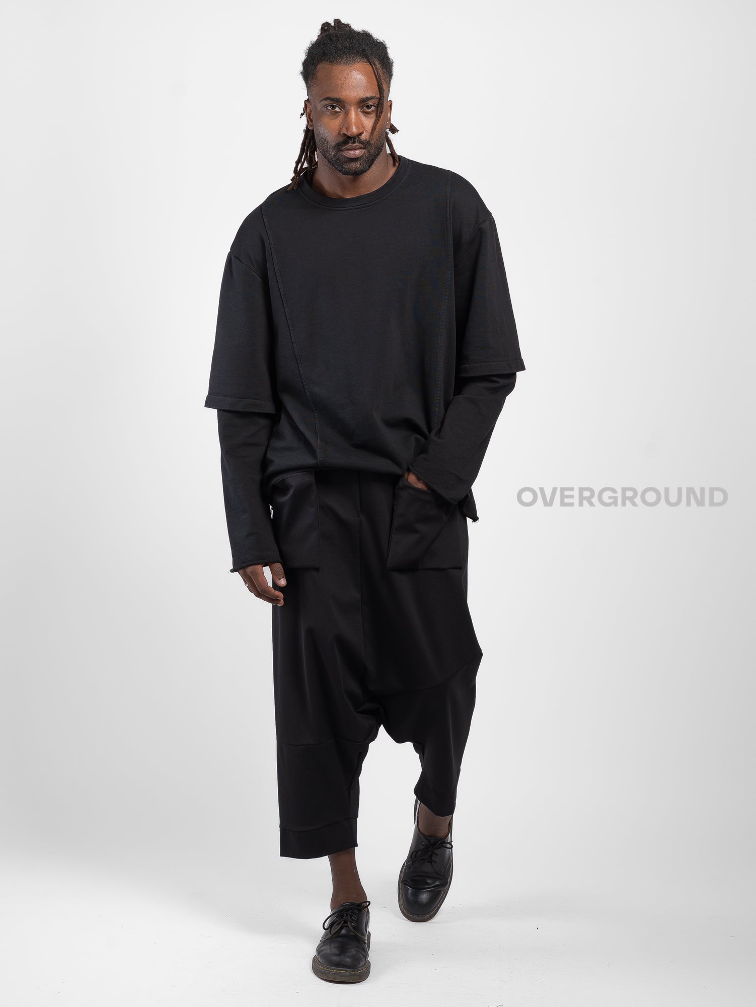 PANTALONE CAVALLO BASSO CON TASCONI FRONTALI z - OVERGROUND STORE