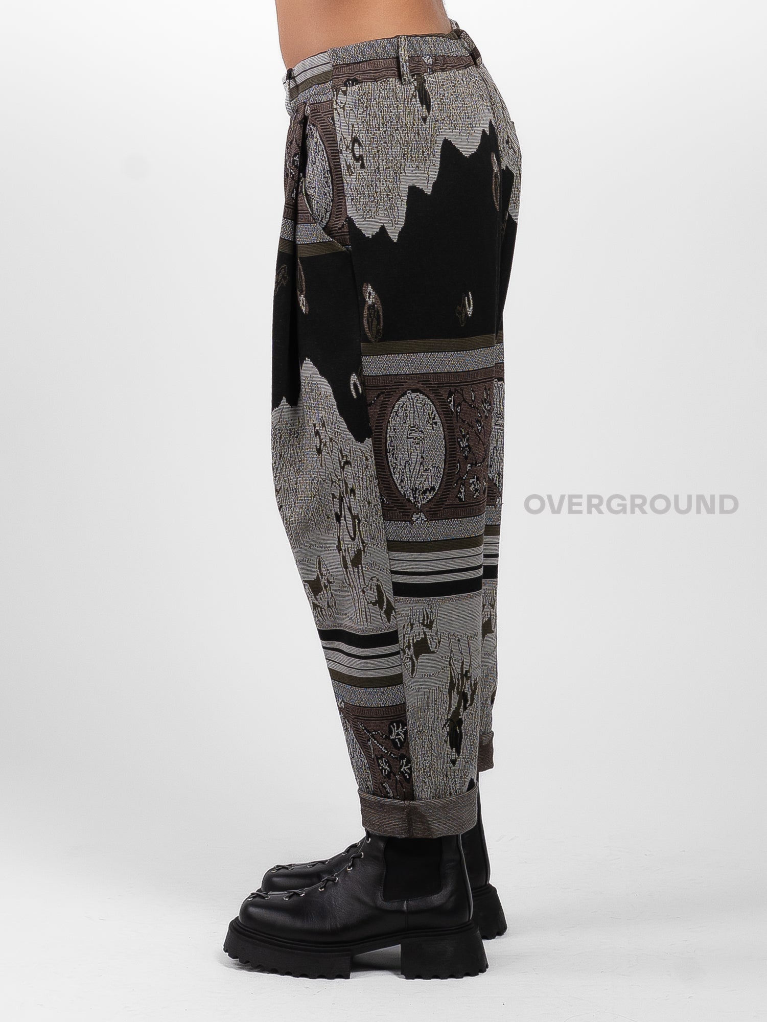 PANTALONE CAVALLO BASSO IN FANTASIA GIAPPONESE - OVERGROUND STORE