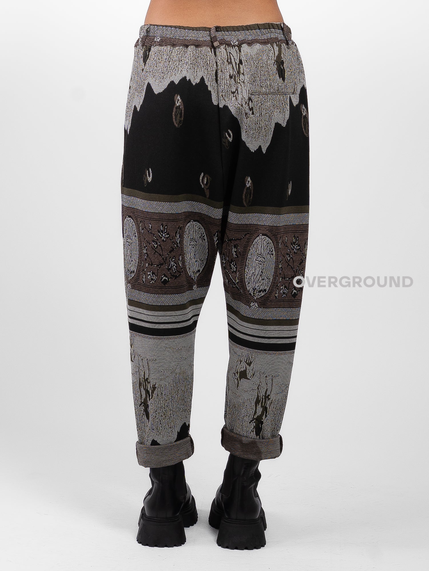 PANTALONE CAVALLO BASSO IN FANTASIA GIAPPONESE - OVERGROUND STORE