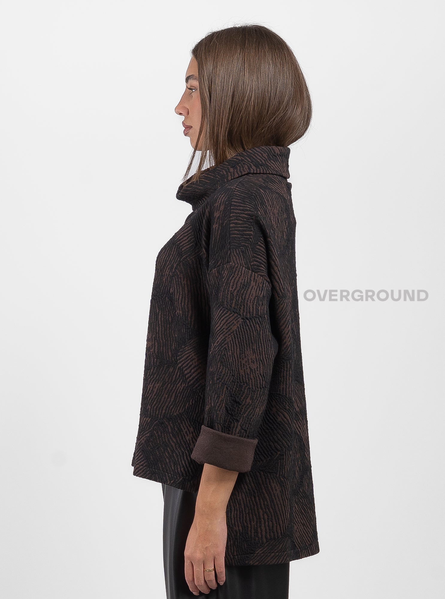 MAGLIA COLLO A BARCA TESSUTO LAVORATO - OVERGROUND STORE