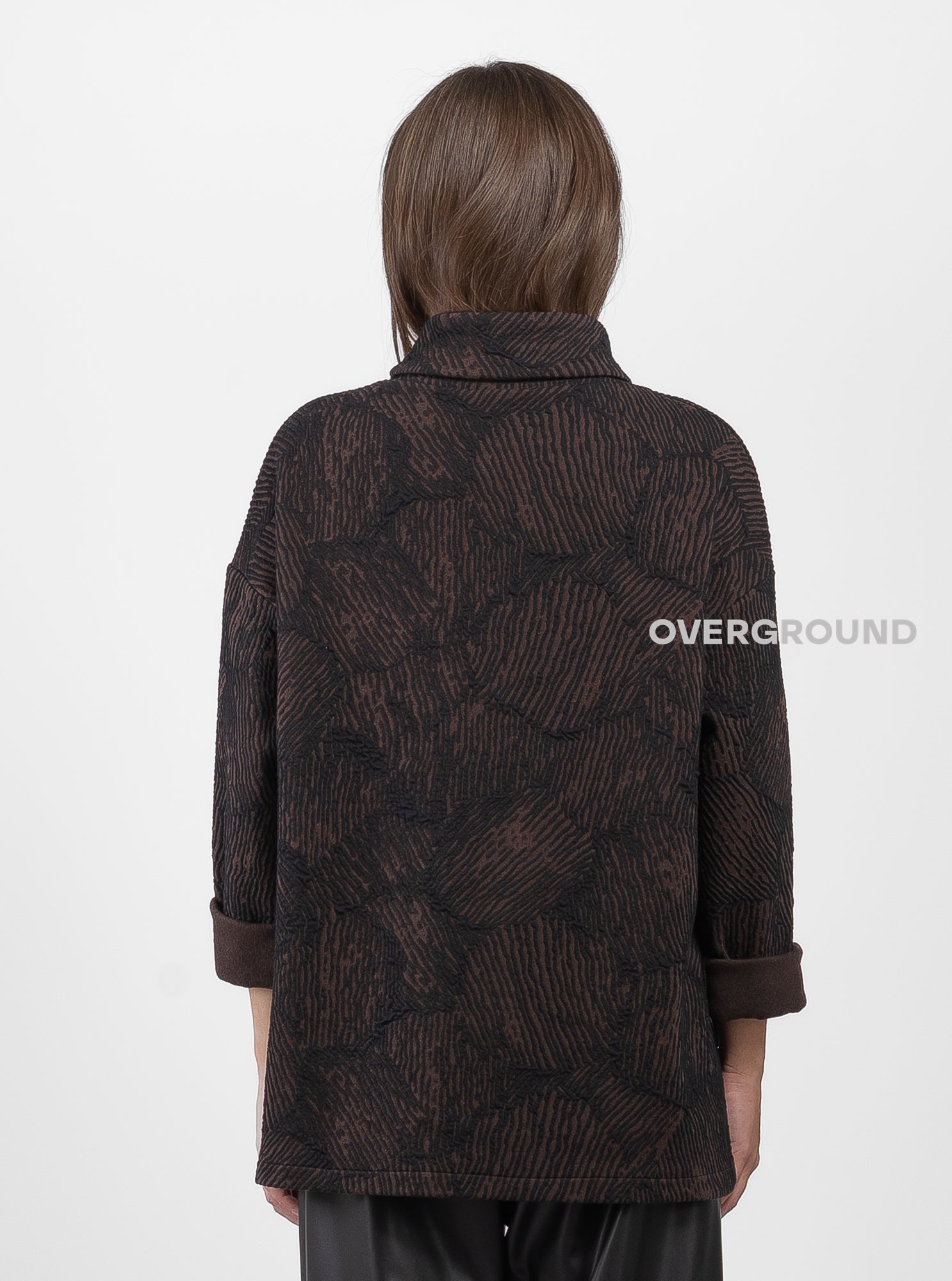 MAGLIA COLLO A BARCA TESSUTO LAVORATO - OVERGROUND STORE