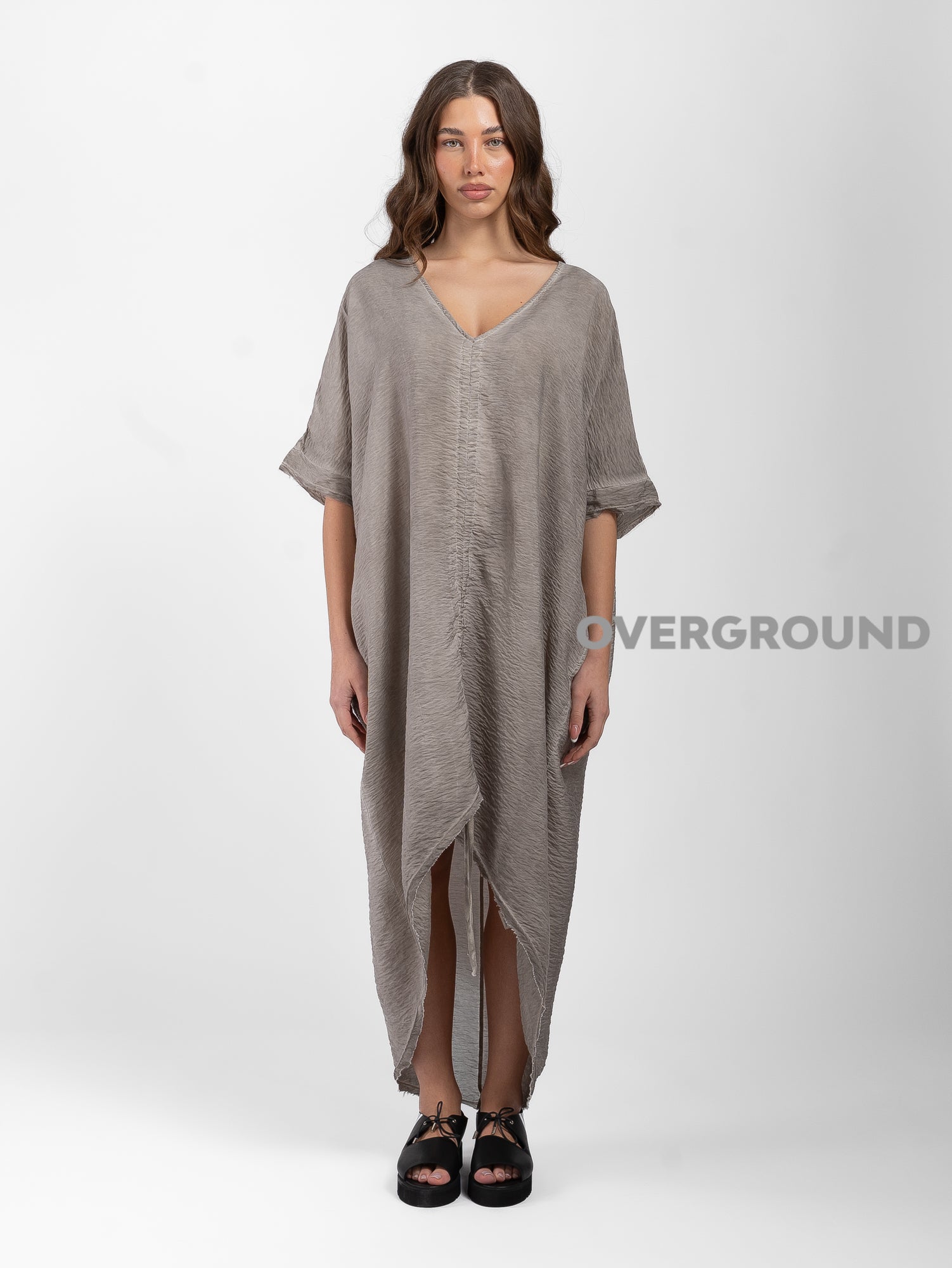 ABITO LUNGO OVER SCOLLO A V CON RIPRESA CENTRALE - OVERGROUND STORE