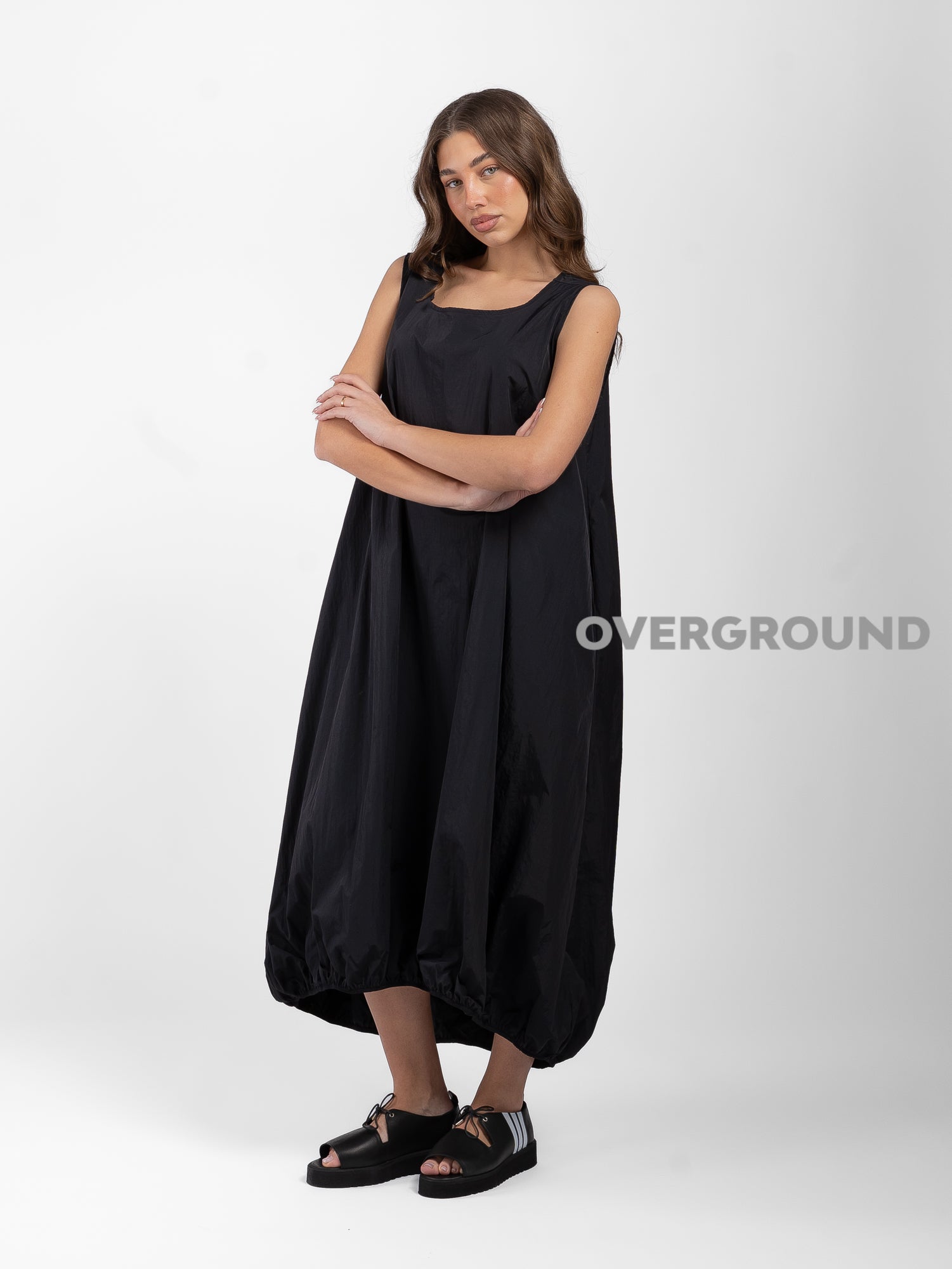 ABITO LUNGO SMANICATO CON TASCHE LATERALI - OVERGROUND STORE