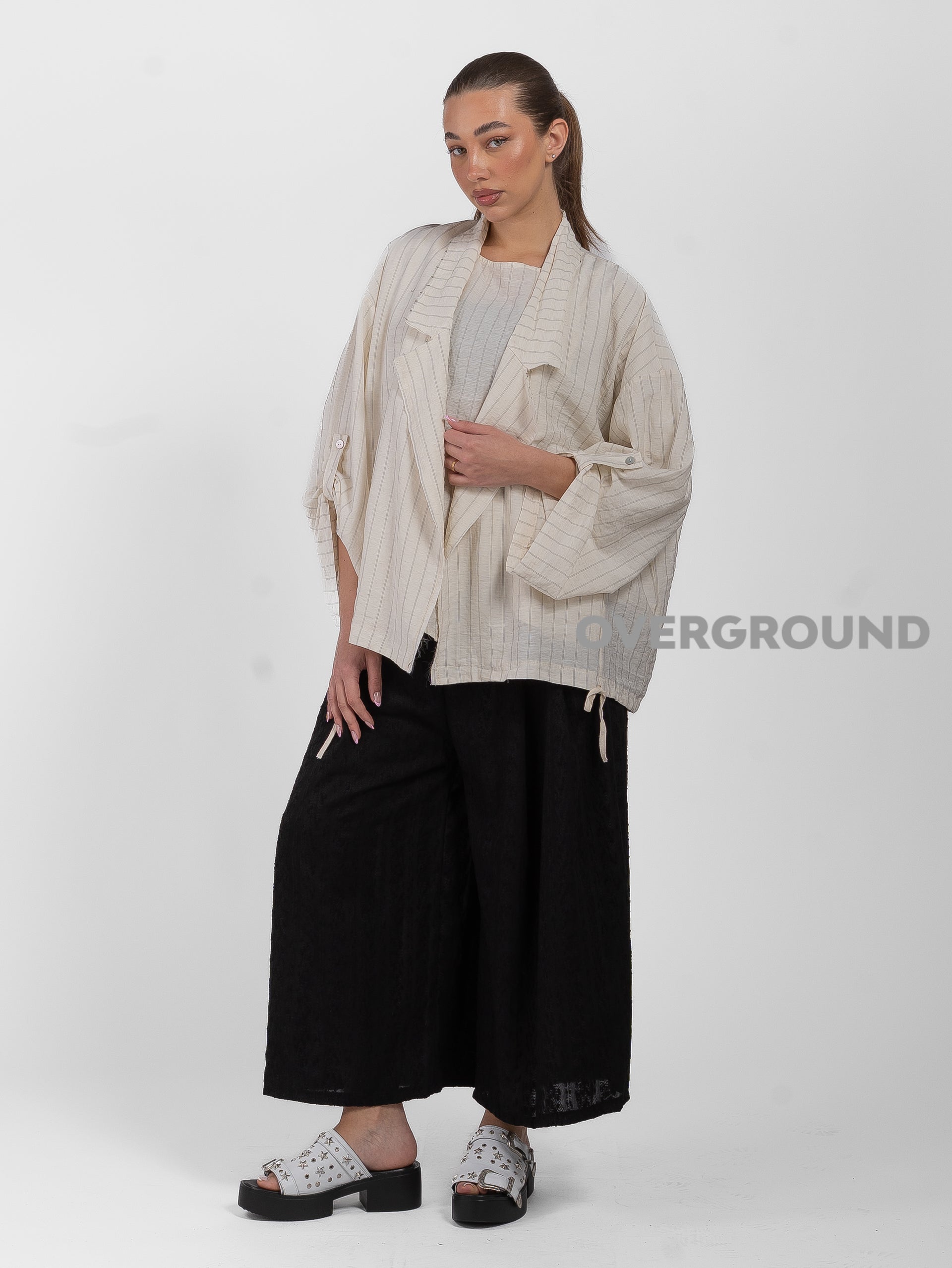 GIACCA SPOLVERINO OVER RIGATA - OVERGROUND STORE