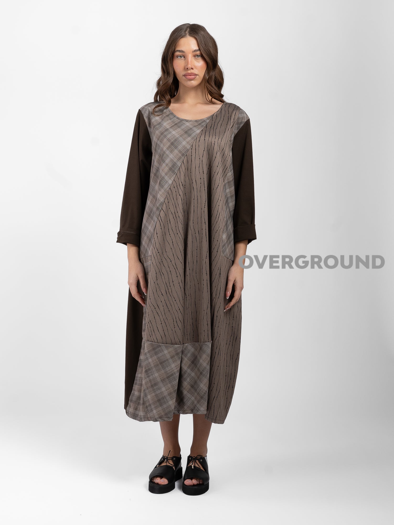 ABITO LUNGO OVER TASCHE LATERALI FANTASIA - OVERGROUND STORE