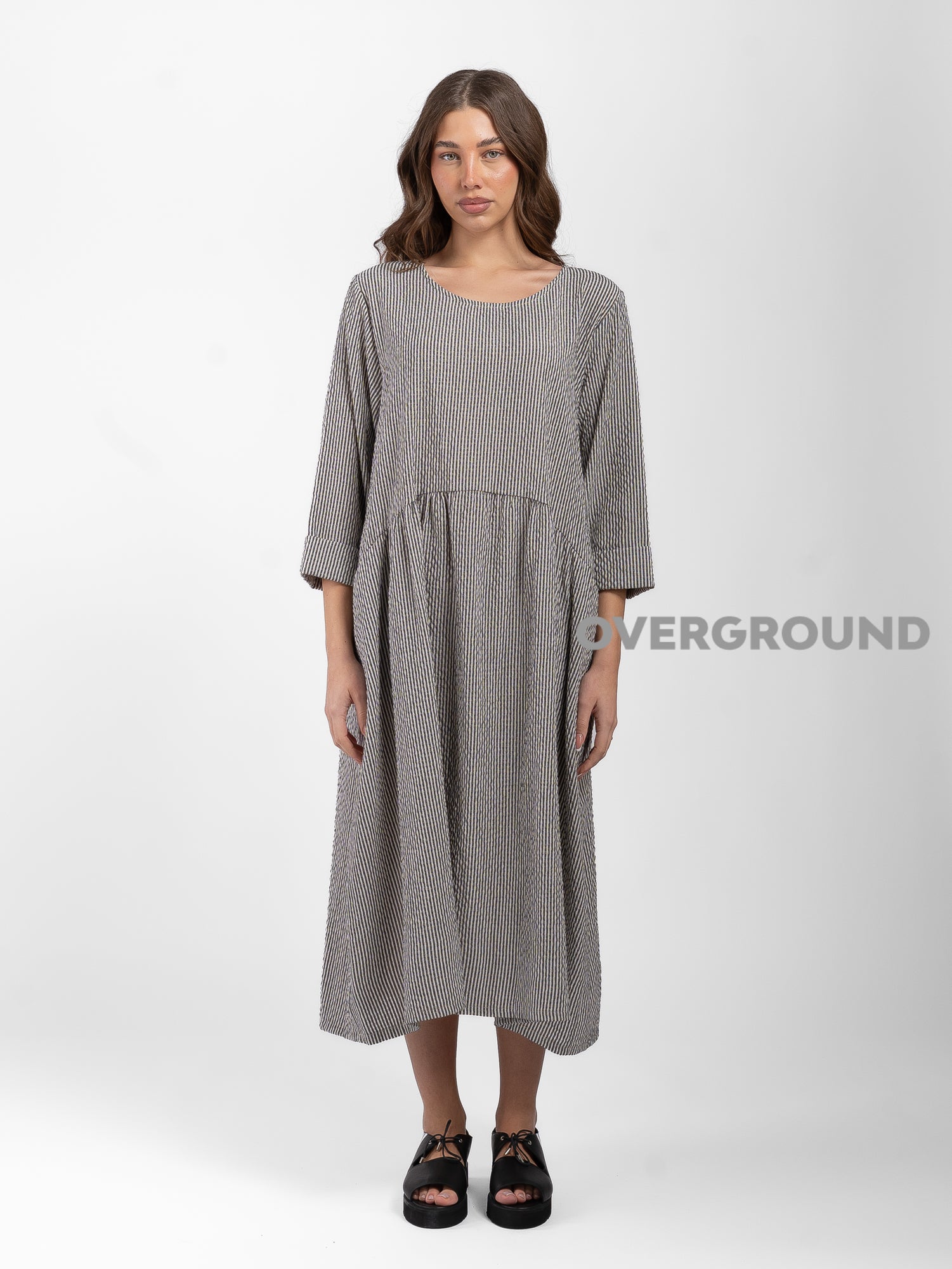 ABITO OVER CON TASCHE LATERALI RIGATO - OVERGROUND STORE