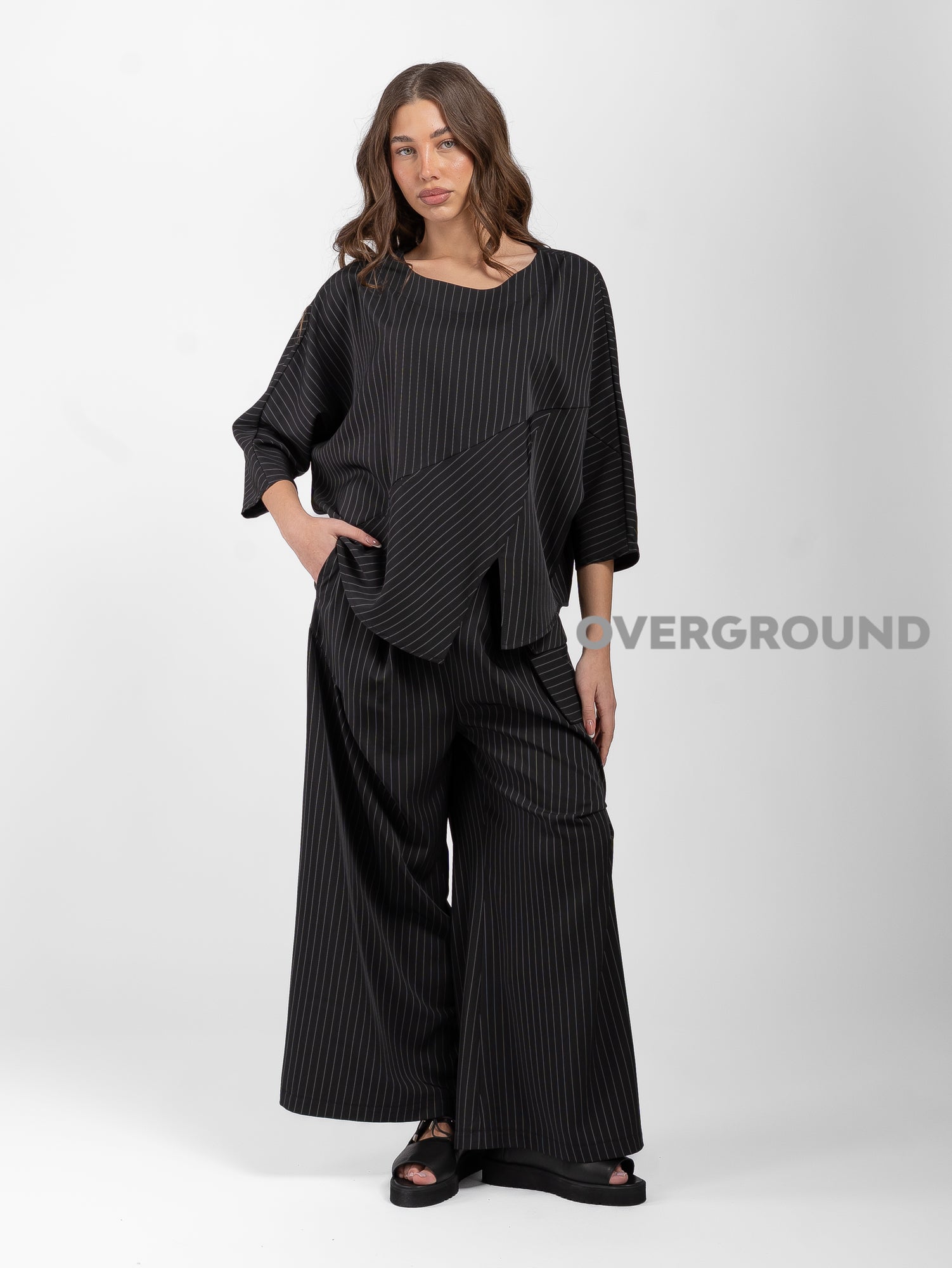 BLUSA OVER CON SPACCO DAVANTI - OVERGROUND STORE