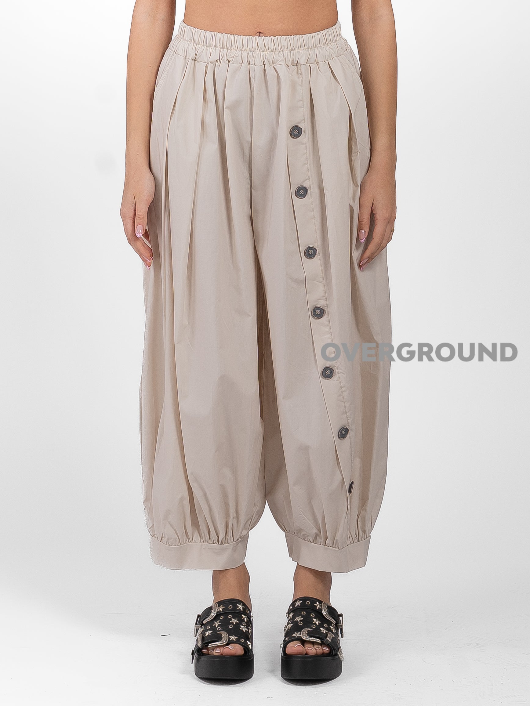 PANTALONI OVER CON BOTTONI SUL GAMBULE - OVERGROUND STORE