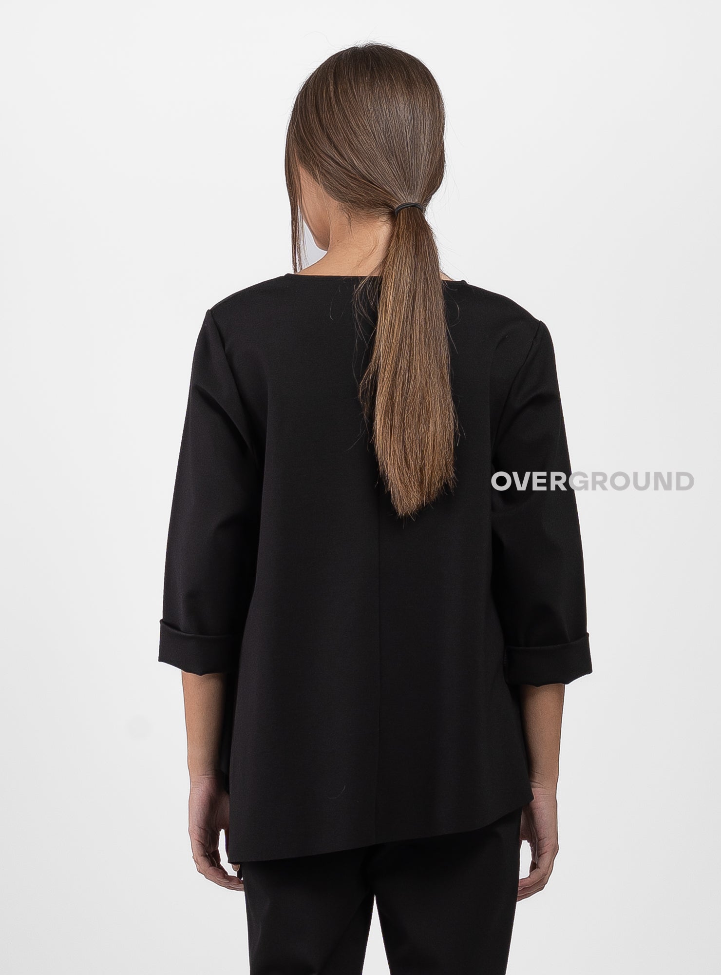 ASYMMETRIC OVER-SIZE BLOUSE WITH SIDE FLAP