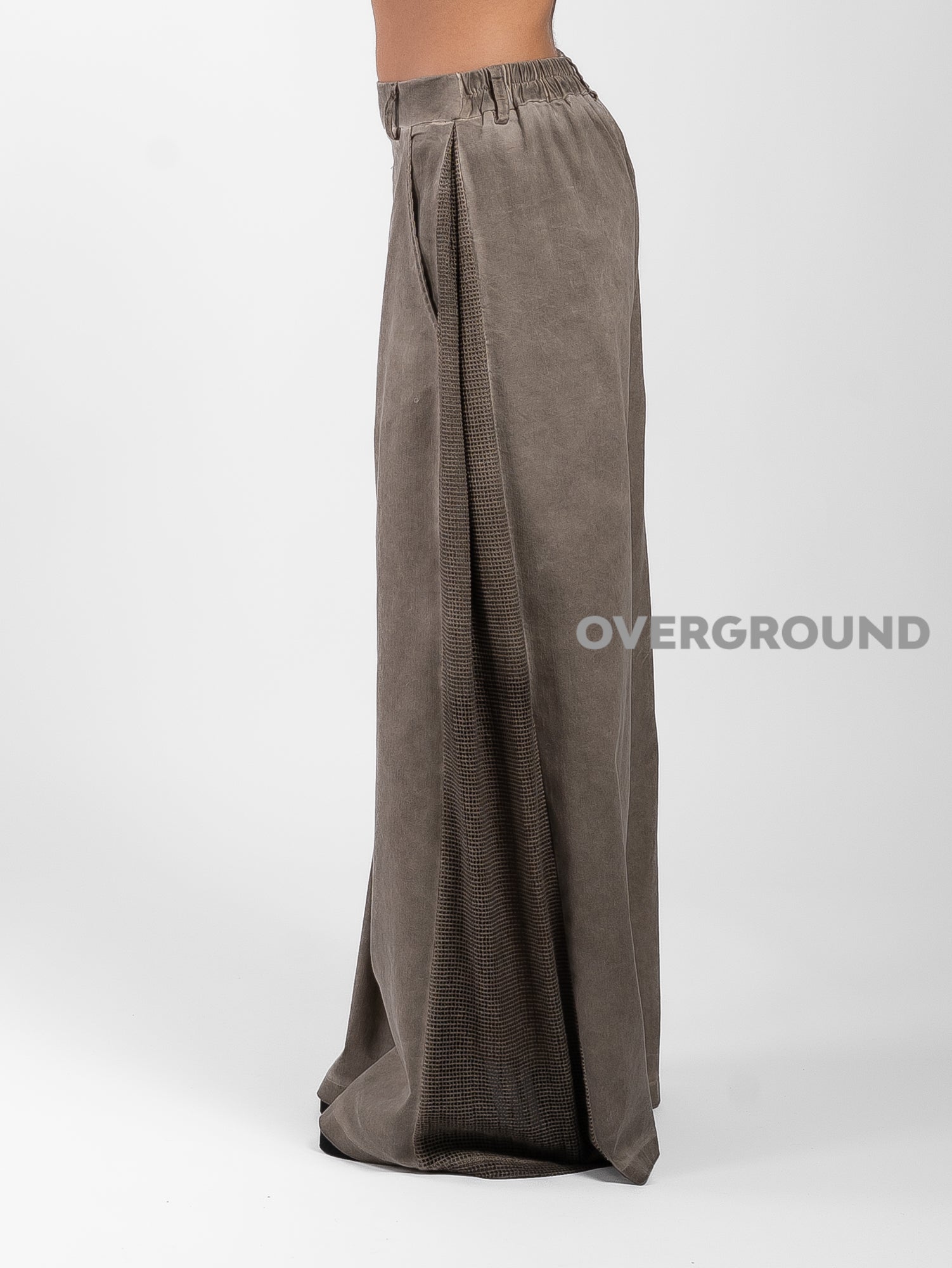 PANTALONE OVER GAMBULE LARGO CON RETE LATERALE - OVERGROUND STORE