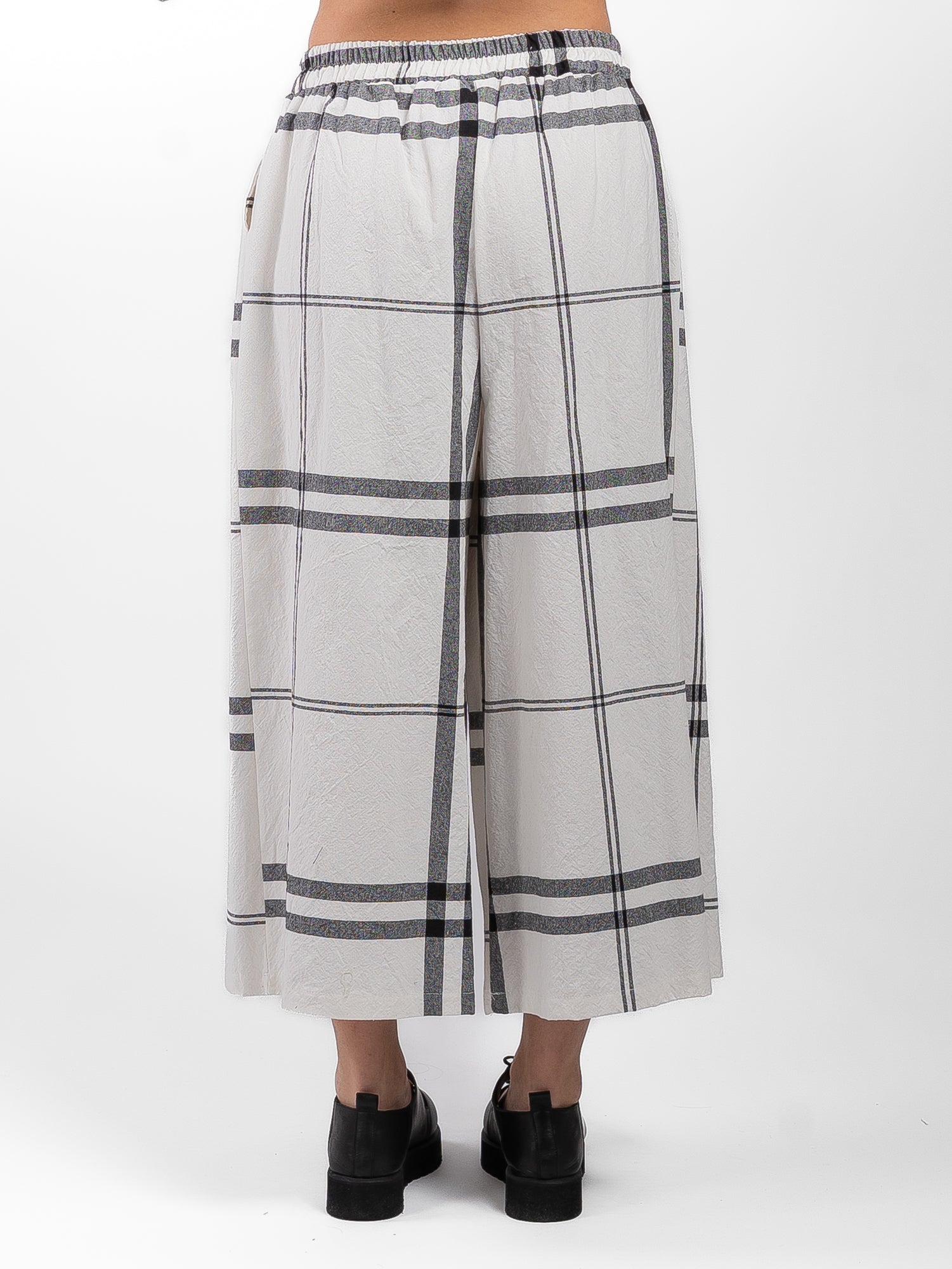 PANTALONE GAMBULE LARGO CON FANTASIA A QUADRI - OVERGROUND STORE