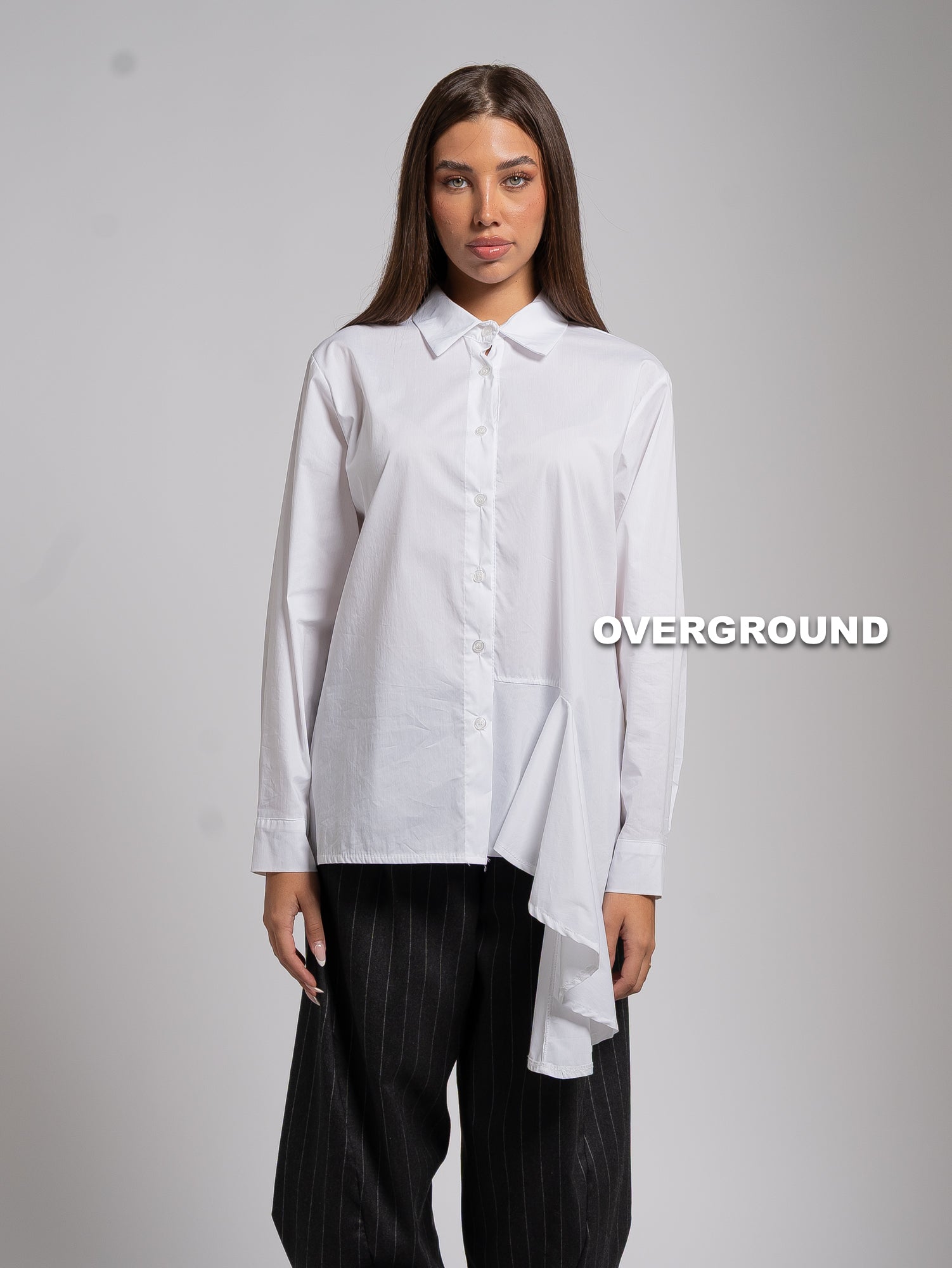 CAMICIA OVER CON BALZA LUNGA LATERALE