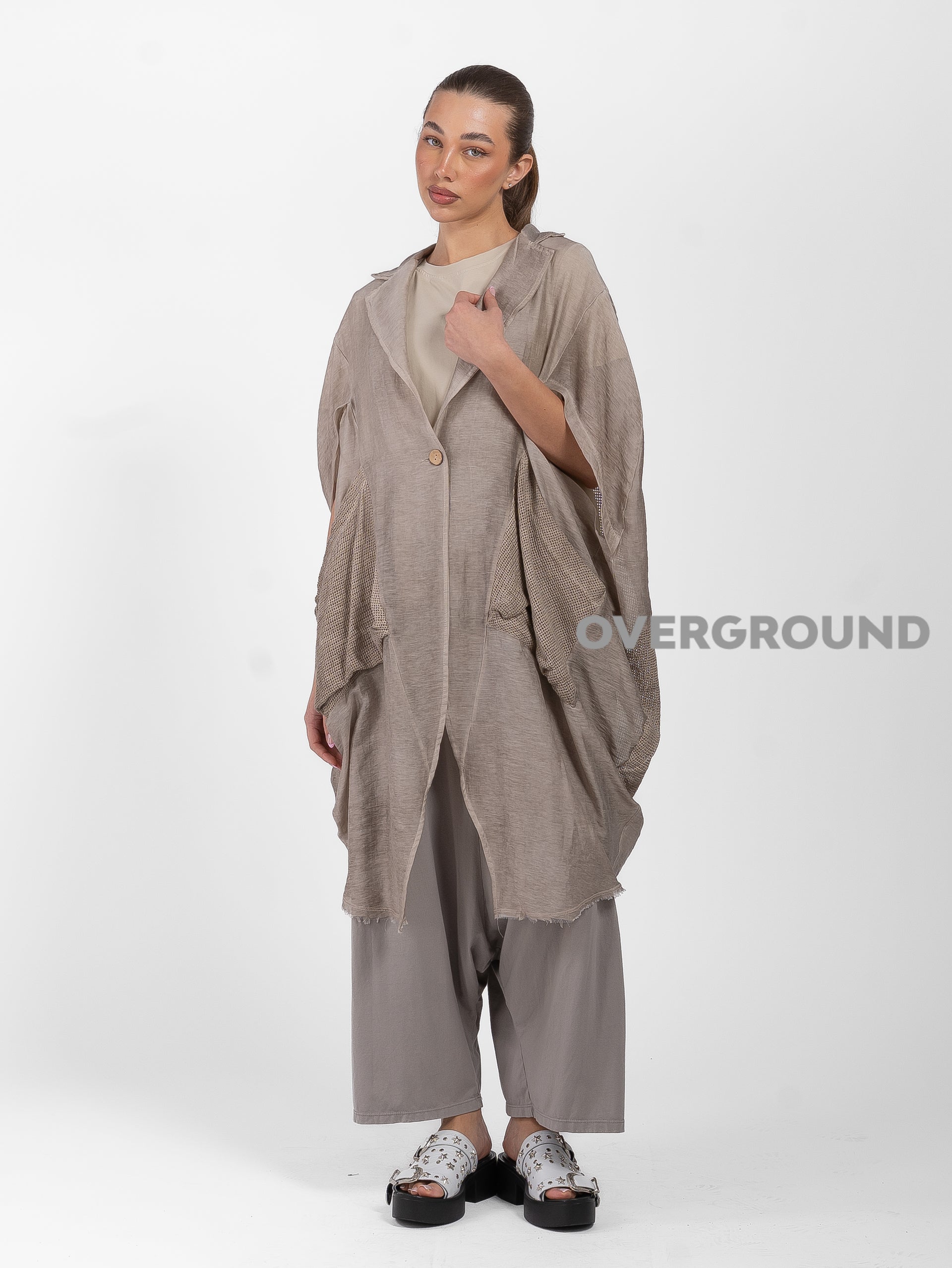 SPOLVERINO OVER CON RETE DIETRO E TASCHE - OVERGROUND STORE