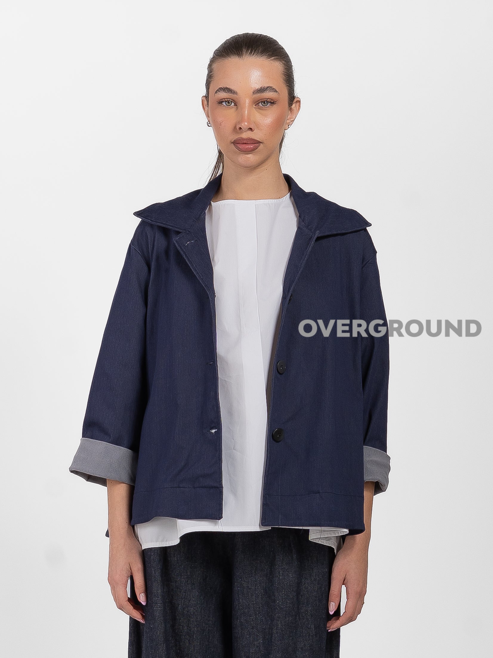GIACCA OVER EFFETTO JEANS - OVERGROUND STORE