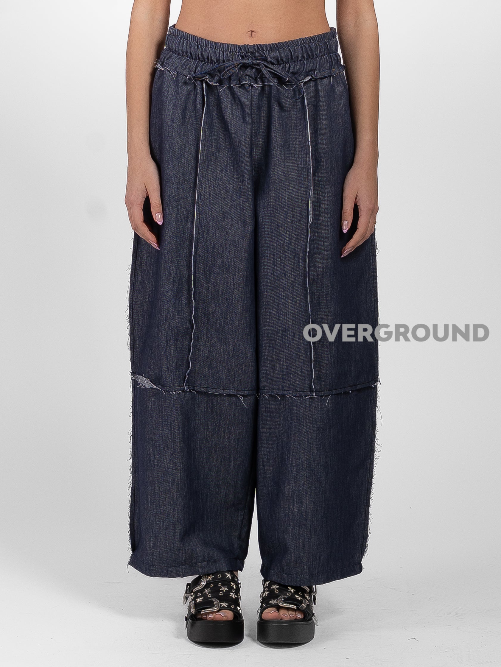 PANTALONE SUPER OVER CON CUCITURE SFRANGIATE - OVERGROUND STORE