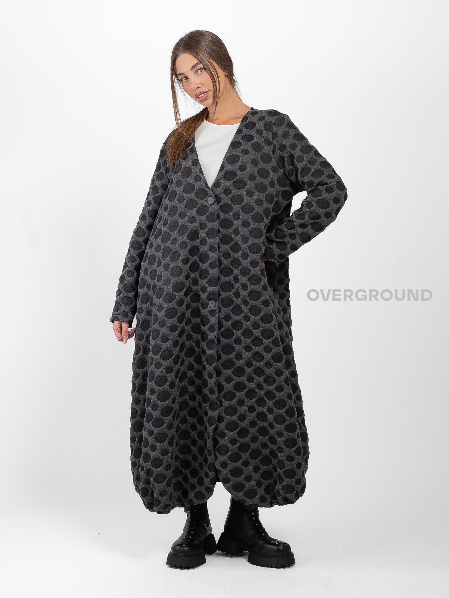 SPOLVERINO LUNGO LAVORATO CHIUSURA TRE BOTTONI - OVERGROUND STORE