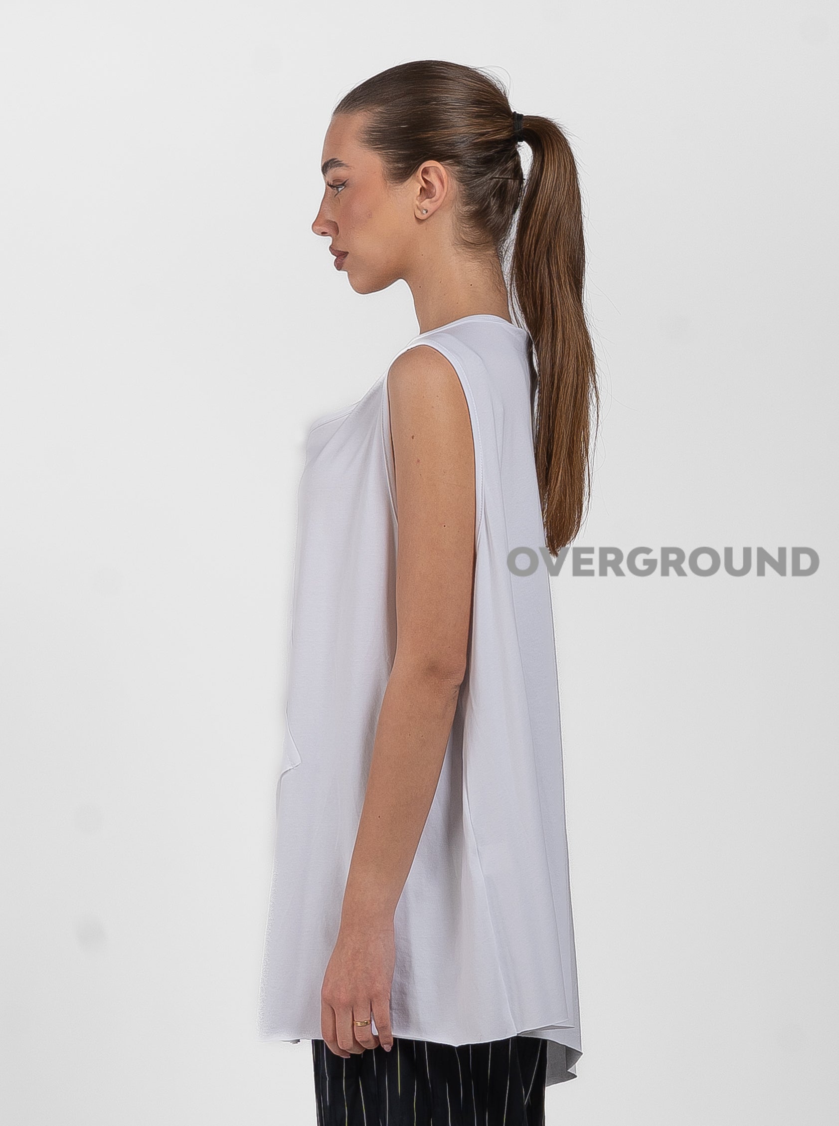 MAGLIA OVER SMANICATA CON CUCITURE E SPACCO DAVANTI - OVERGROUND STORE