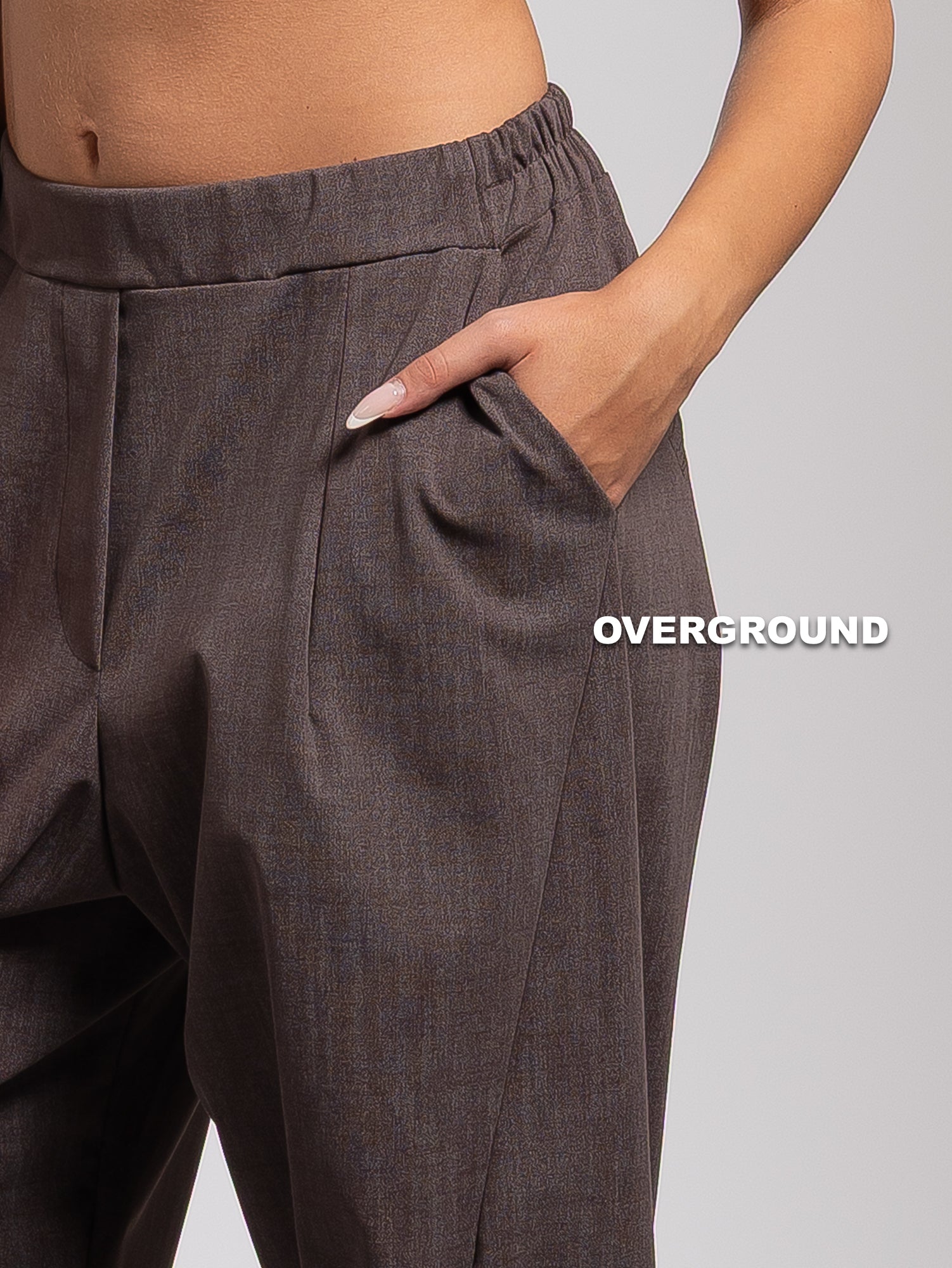 OVERSIZED TROUSERS WITH VISCOSE STITCHING