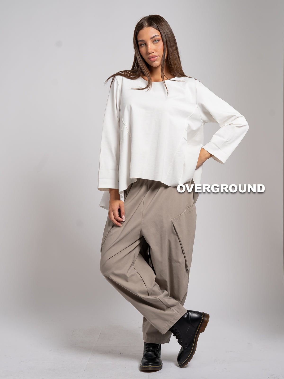 PANTALONE OVER CON TASCONI OBLIQUI