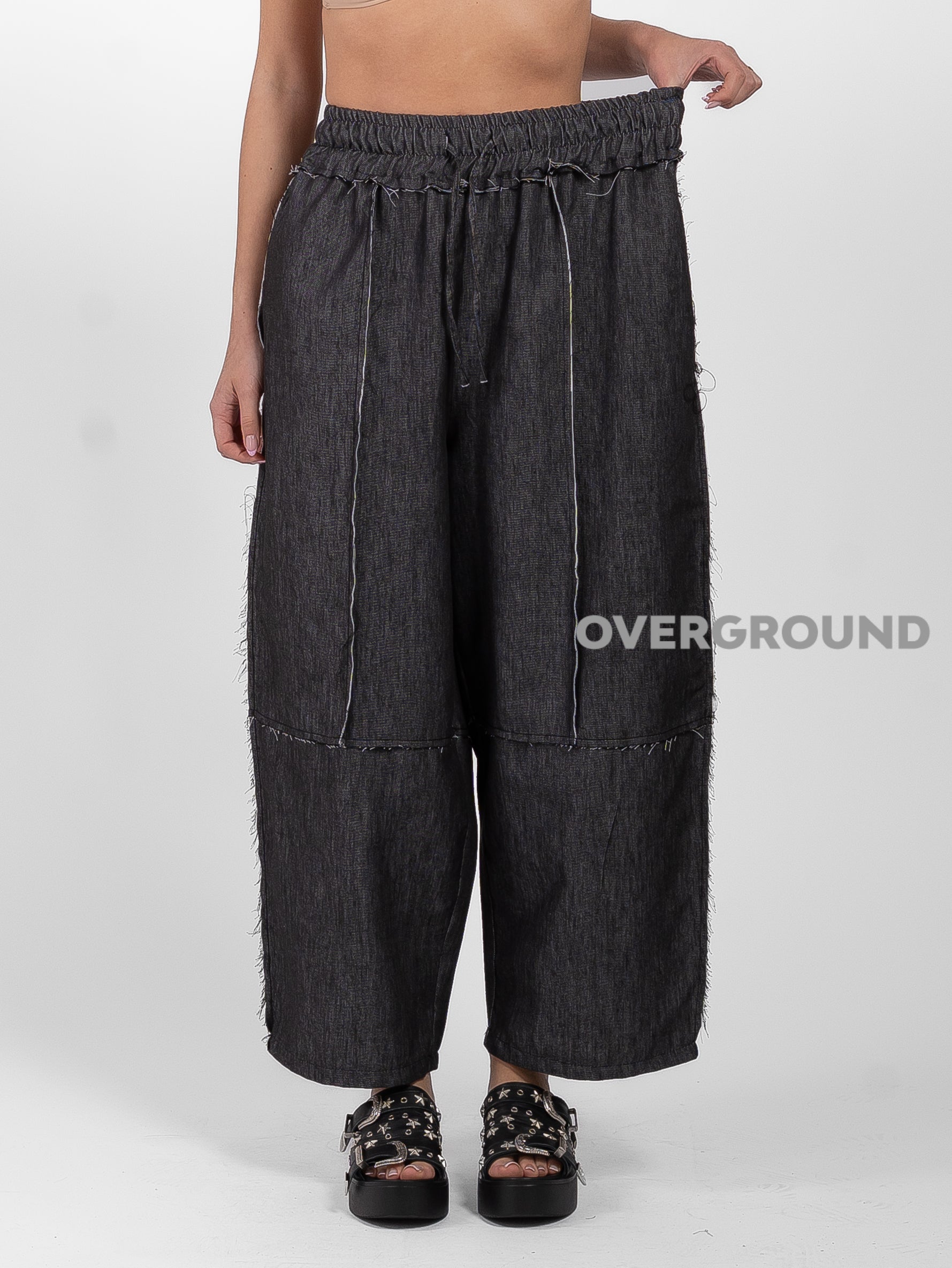 PANTALONE SUPER OVER CON CUCITURE SFRANGIATE - OVERGROUND STORE