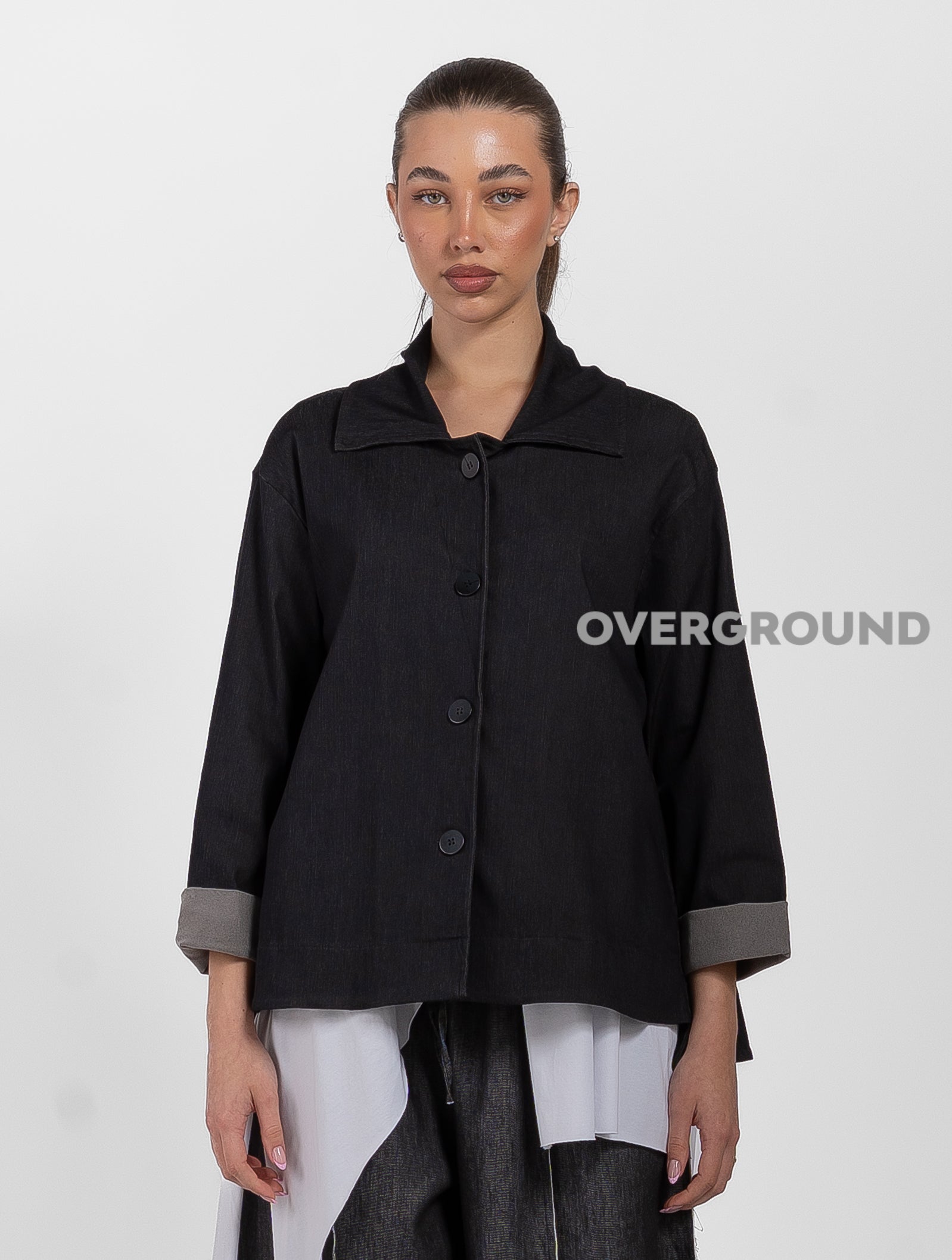 GIACCA OVER EFFETTO JEANS - OVERGROUND STORE