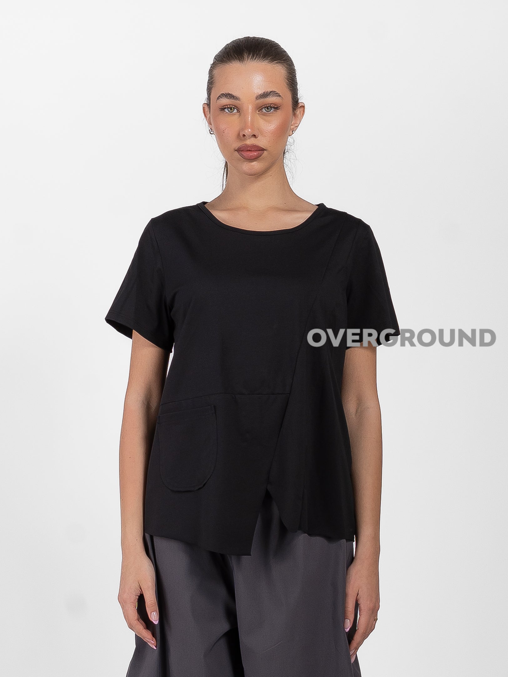 MAGLIA CON TASCA DAVANTI E SPACCO - OVERGROUND STORE