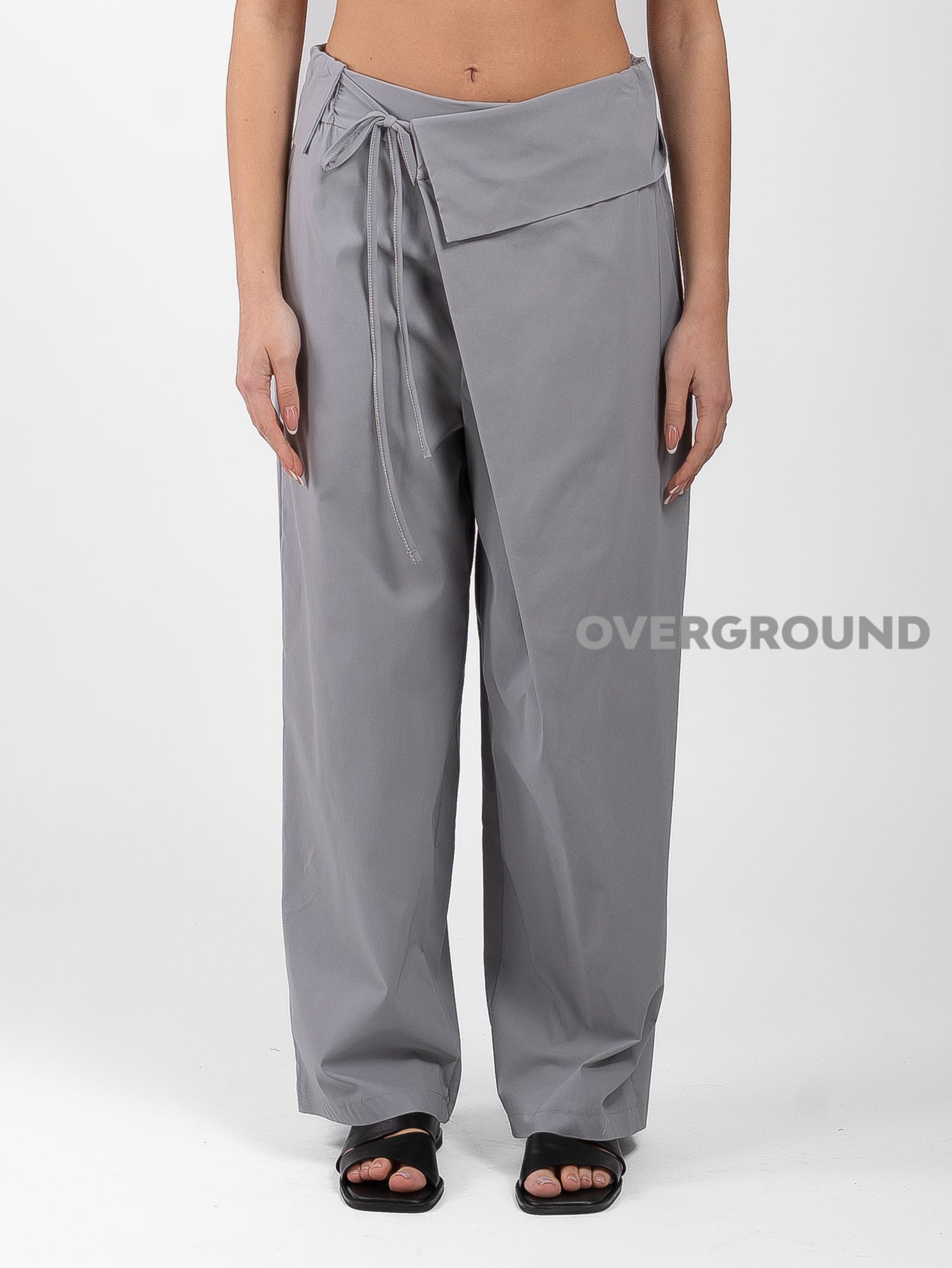 PANTALONE OVER CON PATTINA E FIOCCO CON BALZA - OVERGROUND STORE