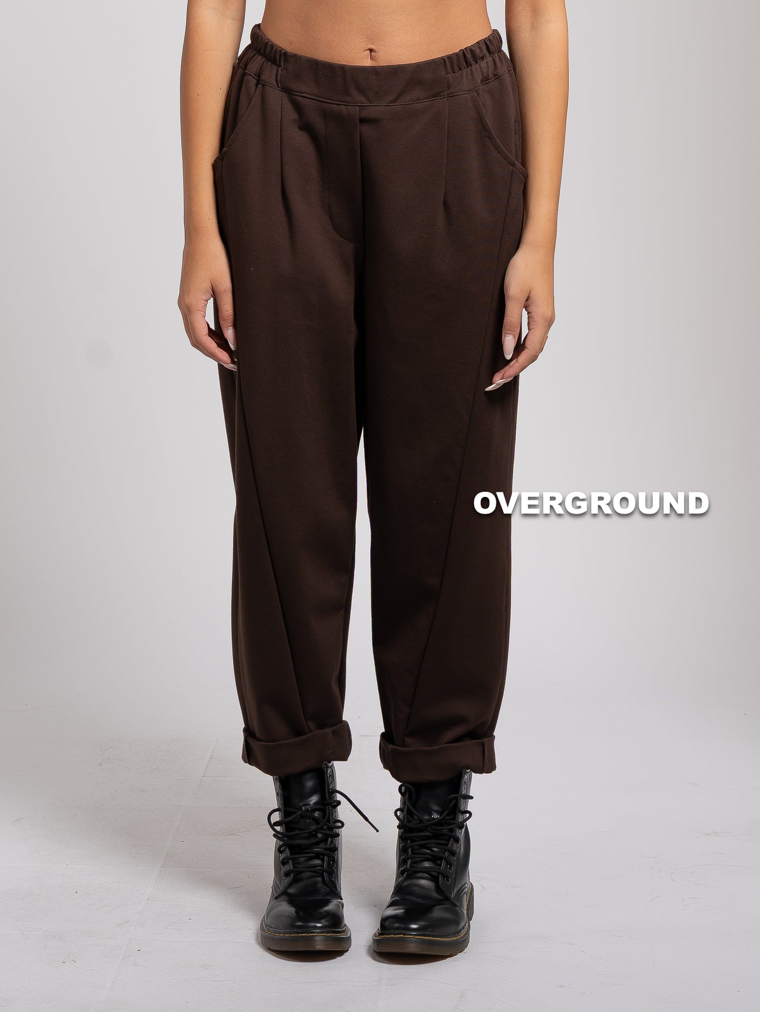 WIDE LEG TROUSERS WITH FRONT SEAMS
