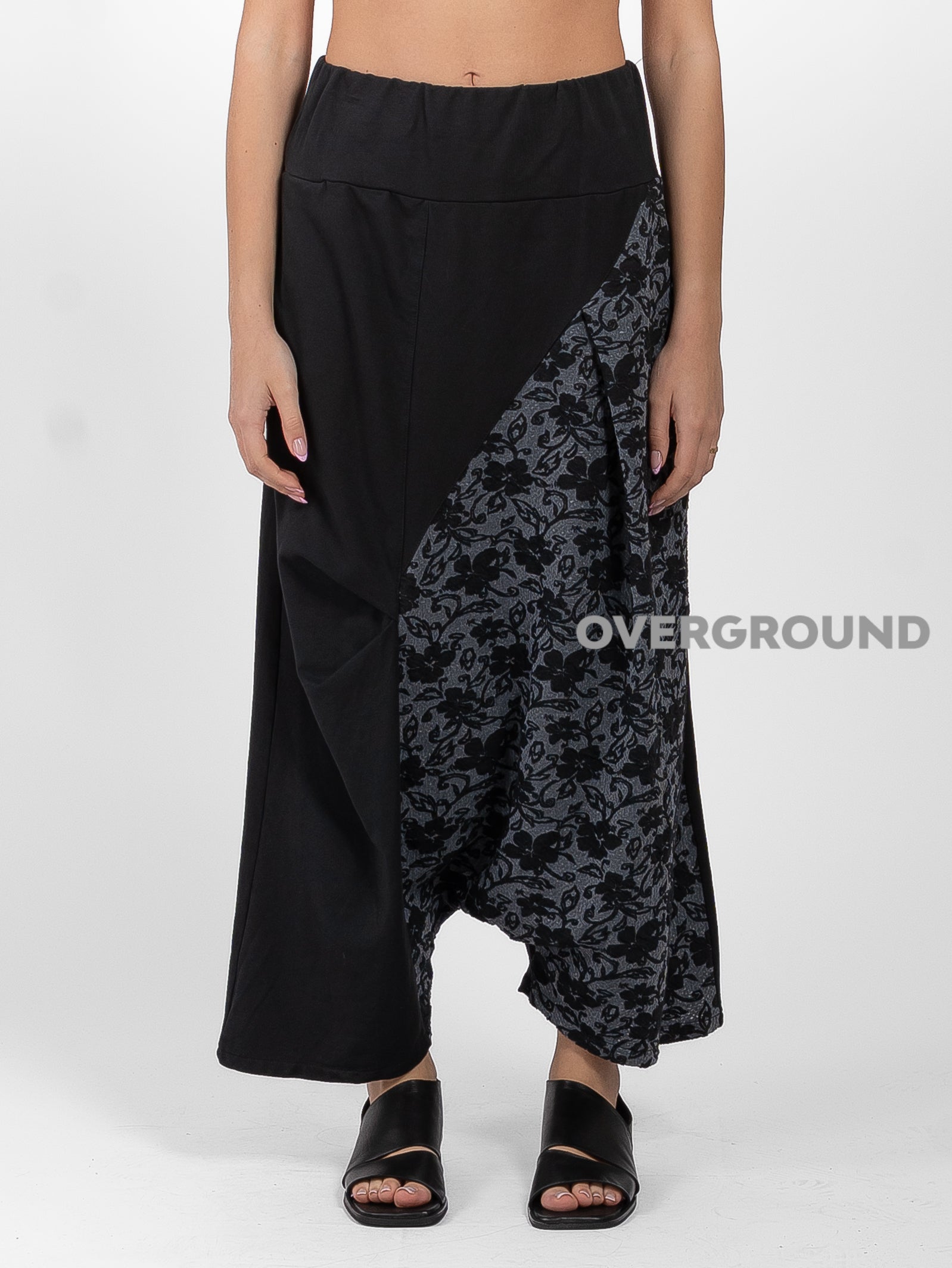 PANTAGONNA CON RIPRESA LATERALE DOPPIO TESSUTO - OVERGROUND STORE