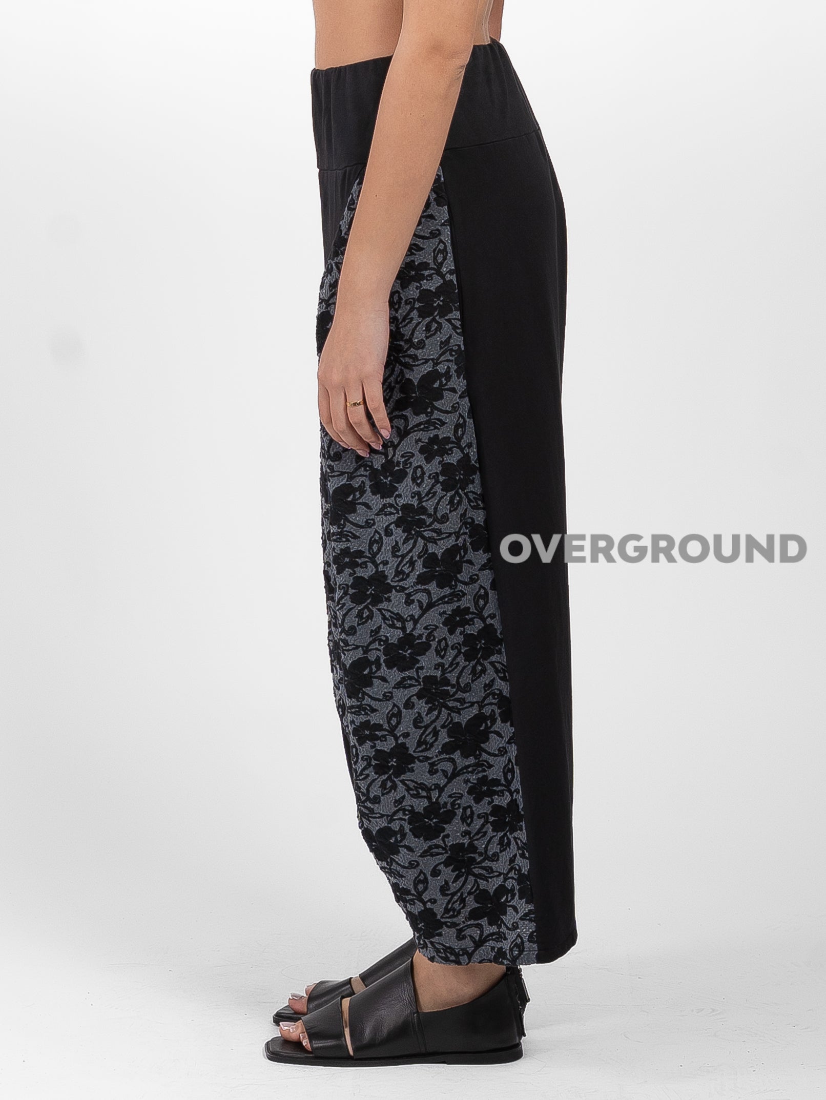 PANTAGONNA CON RIPRESA LATERALE DOPPIO TESSUTO - OVERGROUND STORE