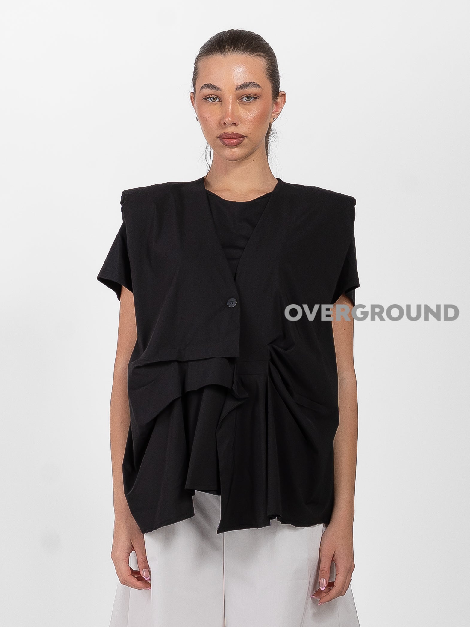GILET SMANICATO CON RIPRESE FRONTALI - OVERGROUND STORE