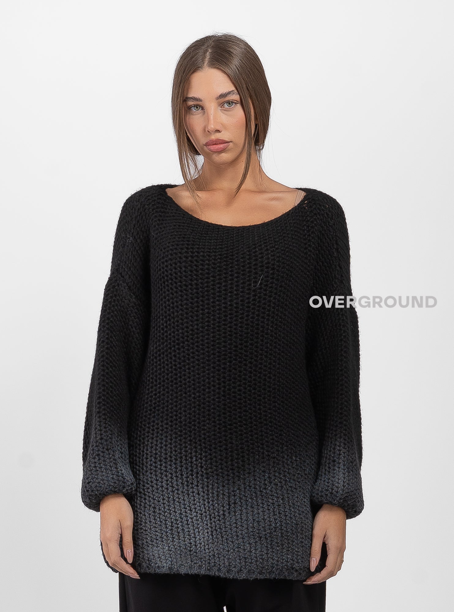 Maglione over traforato sfumato in fondo - OVERGROUND STORE