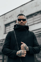 Giaccone con cerniera trasversale e bottone a chiudere - OVERGROUND STORE