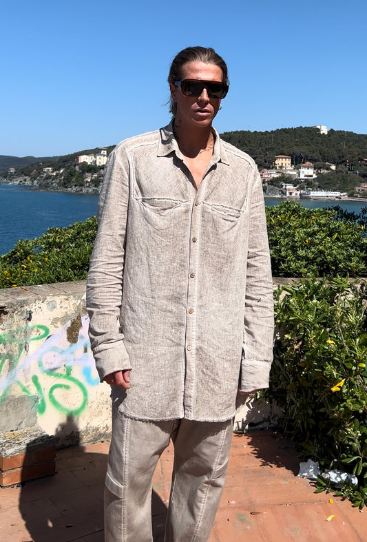 CAMICIA LUNGA LINO MANICA LUNGA