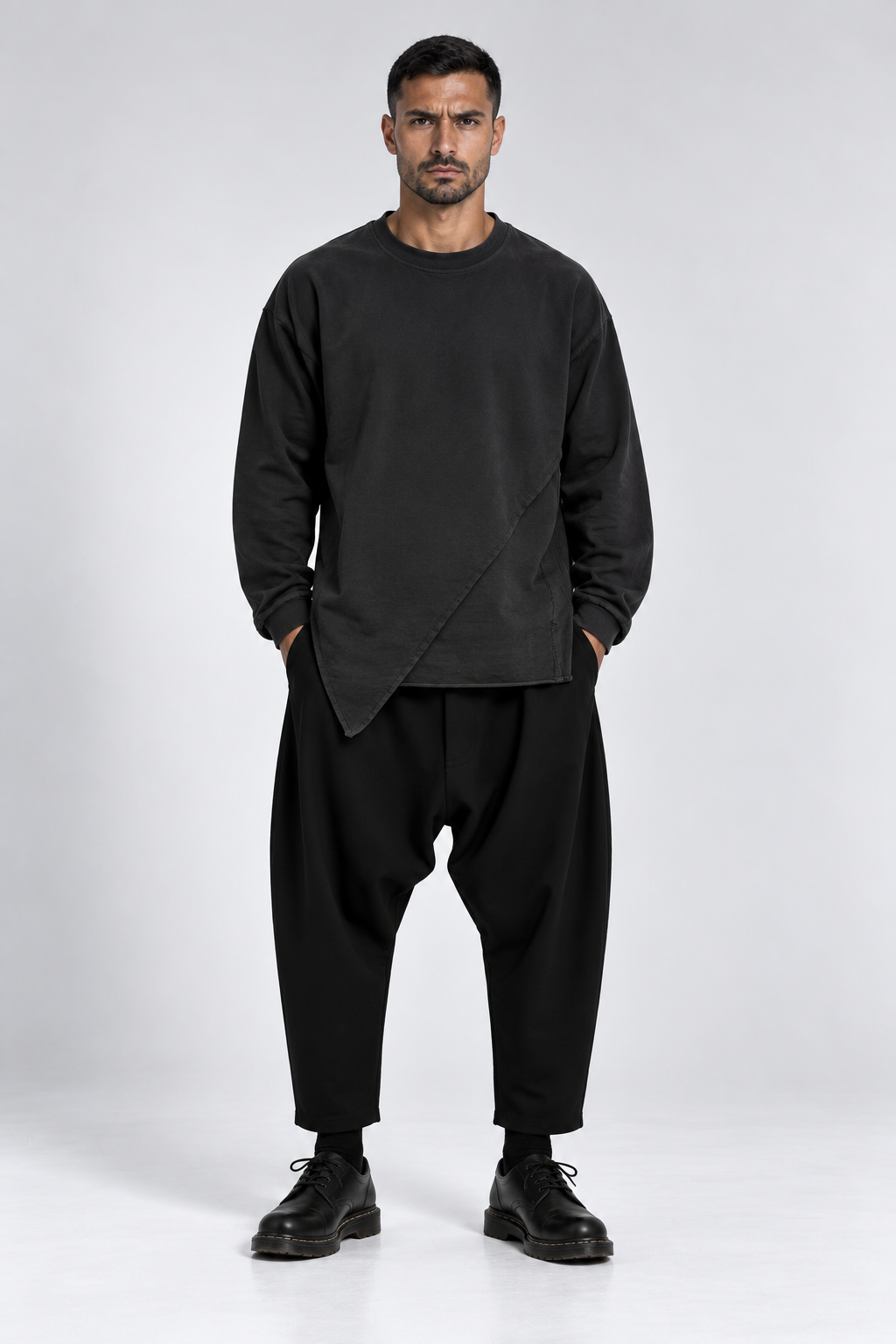 PRE-ORDER | MAGLIA IN COTONE TAGLIO ASIMMETRICO