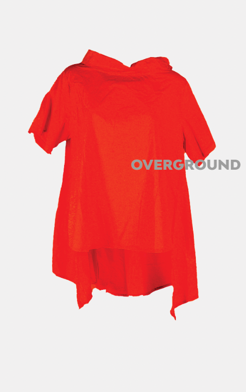 Blusa lunga con collo a barca - OVERGROUND STORE