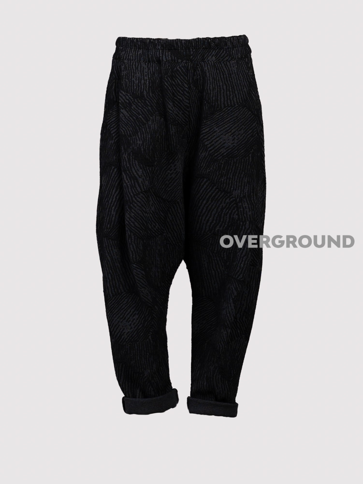 PANTALONE CAVALLO BASSO CON TESSUTO FANTASIA