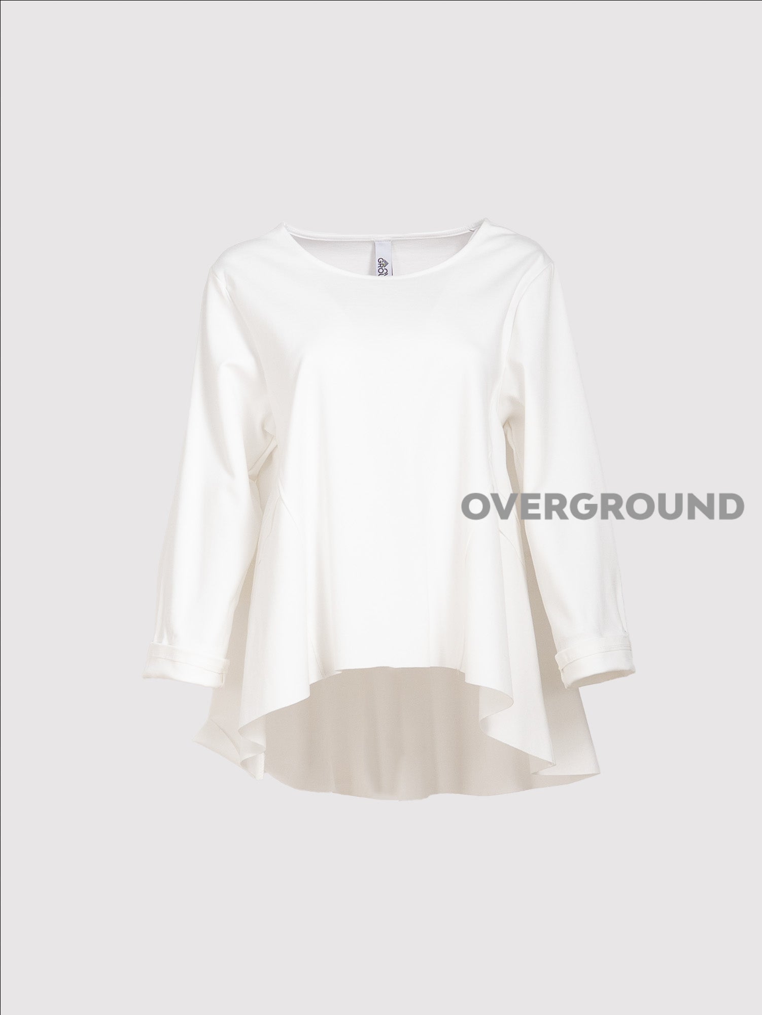 BLUSA OVER ASIMMETRICA CON CUCITURE DAVANTI - OVERGROUND STORE