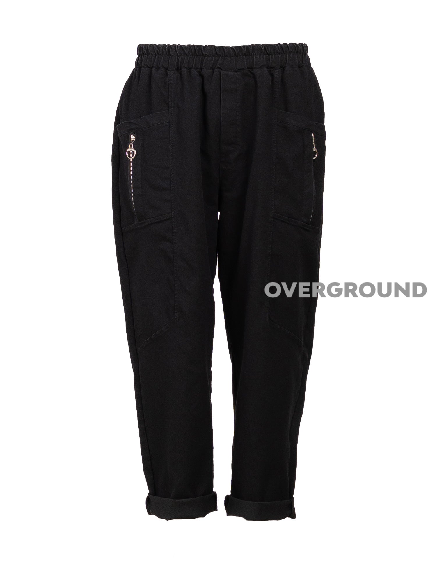 PANTALONE OVER CON TASCHE E CERNIERA